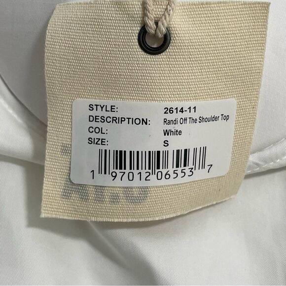 NWT SER.O.YA Randi Off‎ the Shoulder White Long Sleeve Top Size Small - Picture 7 of 11